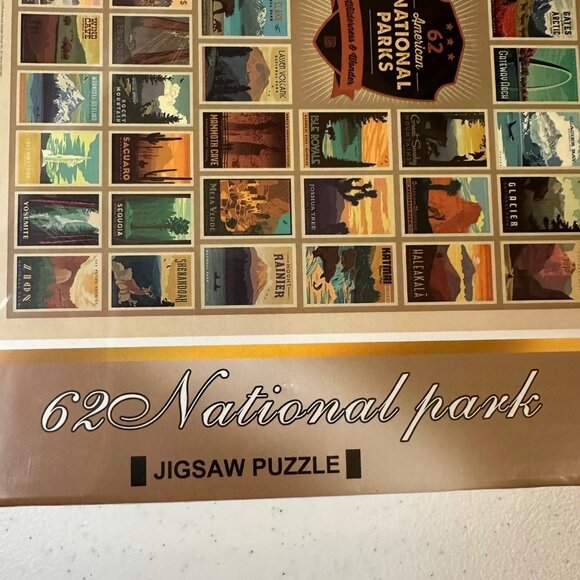 SEALED 1000 piece jigsaw puzzle 62 American National parks Wilderness & Wonder - Picture 5 of 10